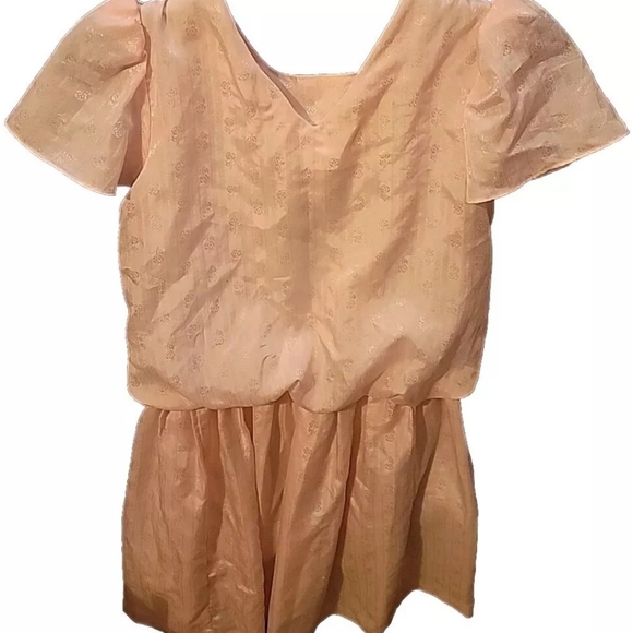 American Accent Vintage Pink Dress 80s Size 12 - Picture 3 of 4